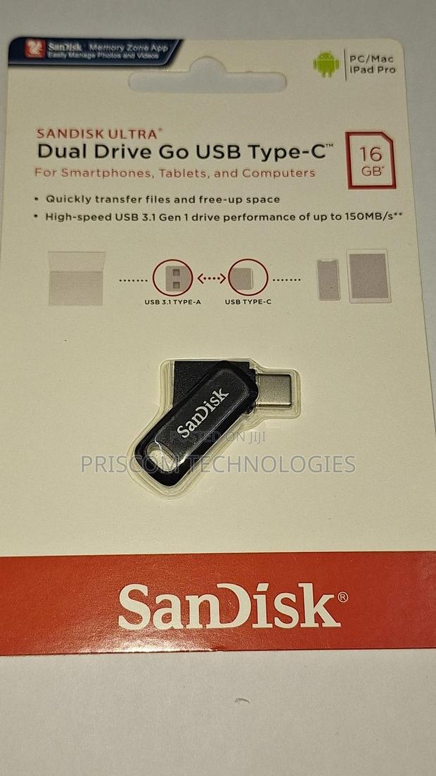 16GB Sandisk Flash Disk Drive Dual OTG USB Type C