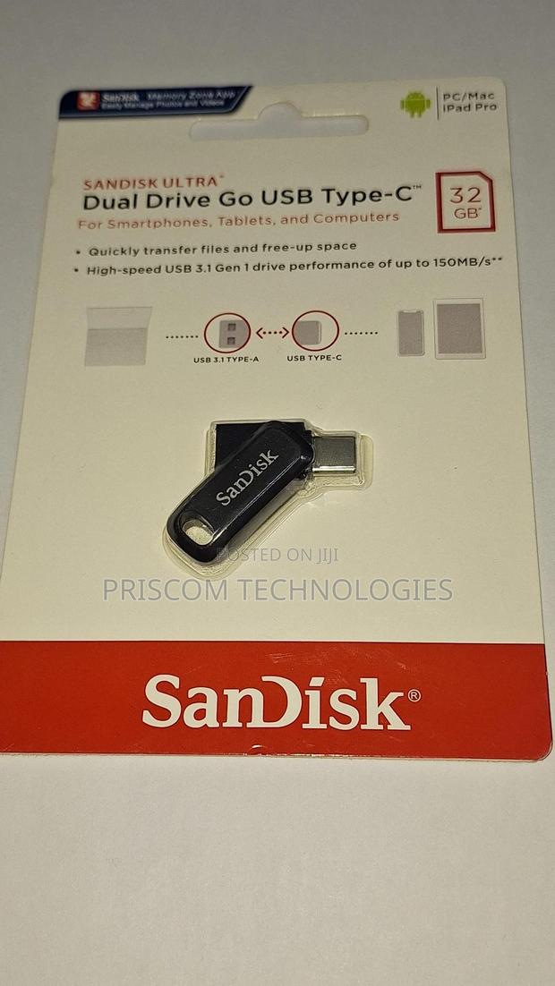 32GB Sandisk Flash Disk Flash Drive Dual OTG USB Type C - main view