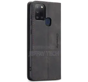 Samsung Galaxy A21S Wallet Magnetic Flip Case Black