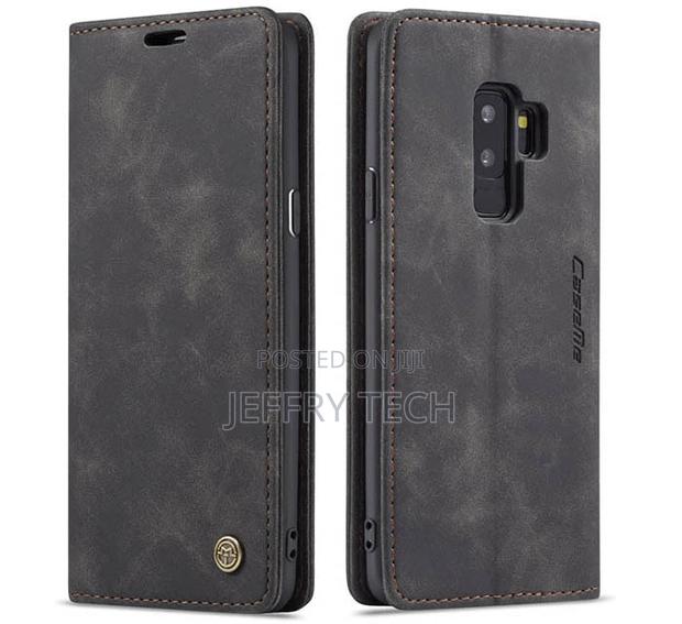Samsung Galaxy S9 Plus Wallet Kickstand Case Black - main view