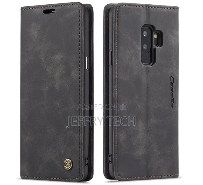 Samsung Galaxy S9 Plus Wallet Kickstand Case Black