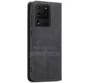 Samsung Galaxy S20 Ultra Wallet Kickstand Flip Case Black