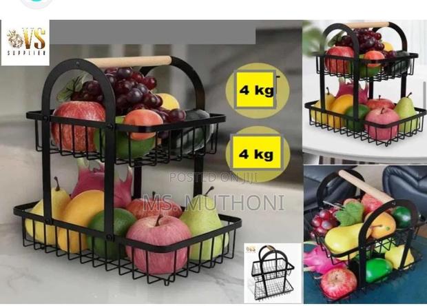 Fruit Basket 2 Layer Metallic Mesh - thumbnail 3