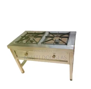Fine Stainless Steel Two Burner Gas Cooker
