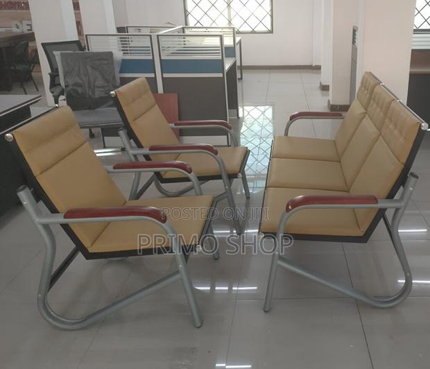 Office Sofas; 5-Seater Brown Reception Sofa - main view