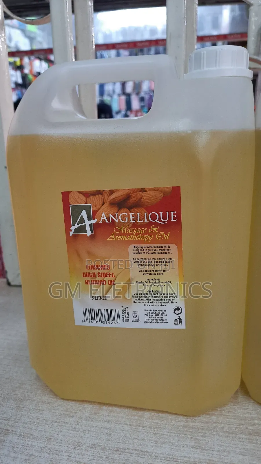 5 Litre Angelique Sweet Almond/ Lavender Massage Oil.