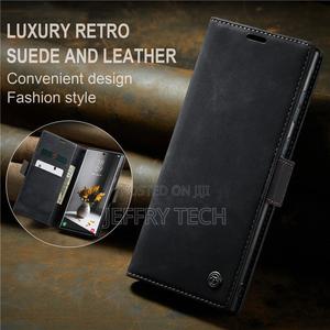 Samsung Galaxy S23 Ultra Wallet Retro Leather Case Black - thumbnail 2