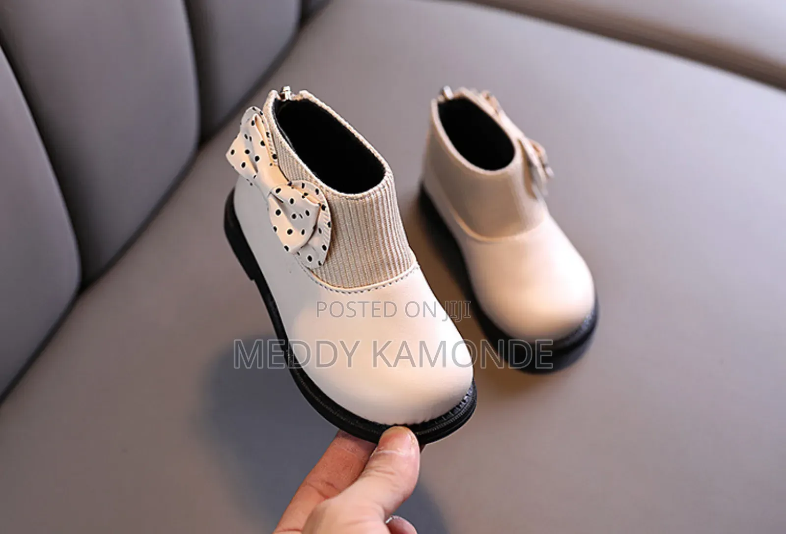 Children White Ankle Boots