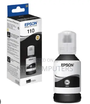 Ink Cart Epson 110 Black Ink for Eco Tank, 120 Ml