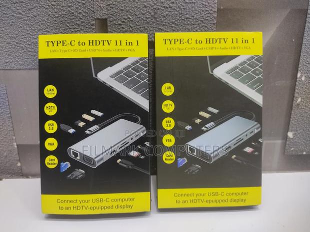 USB C Hub, USB C Adapter 11 in 1 Dongle With Hdmi, VGA - thumbnail 4