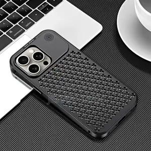 Metallic Hybrid Case With Airflow for iPhone 15 14 Pro Max
