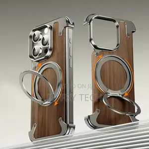 iPhone 15 Pro Max Series Wood and Metal Magsafe Case