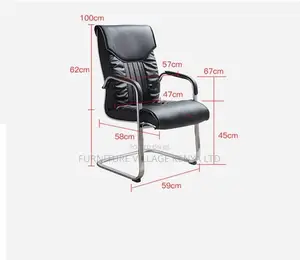 Office Chairs; Executive Guest Waiting Seat in Leather