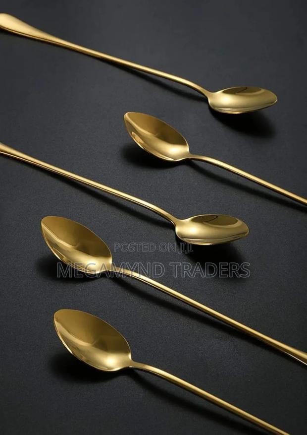 Tea Spoon Long Golden - thumbnail 2