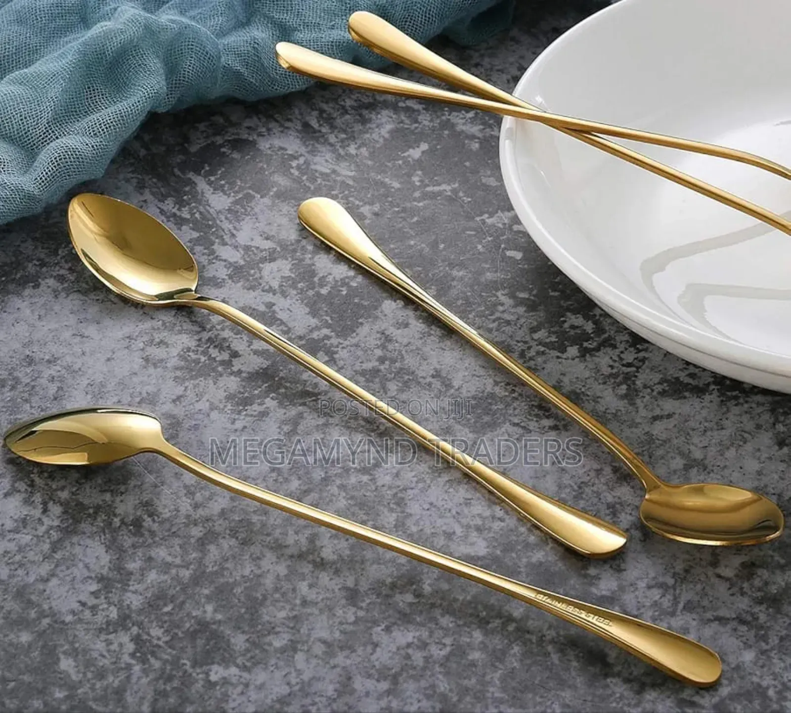 Tea Spoon Long Golden