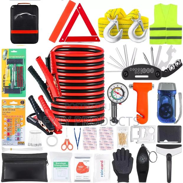 Car Roadside Emergency Safety Tools Kit Set Bag
