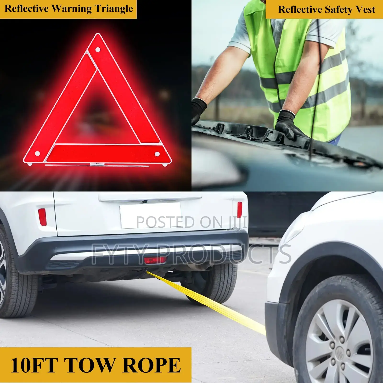 Car Roadside Emergency Safety Tools Kit Set Bag