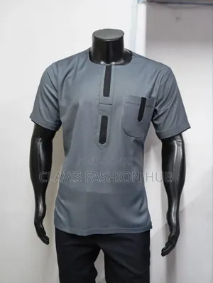 Grey Short Sleeve Shirt for Men