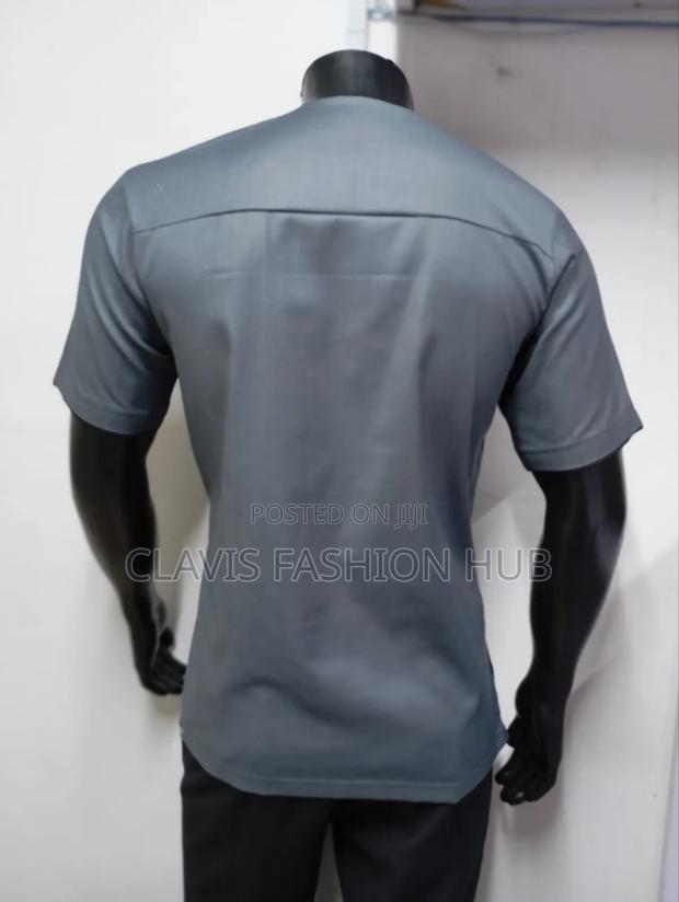 Grey Short Sleeve Shirt for Men - thumbnail 3