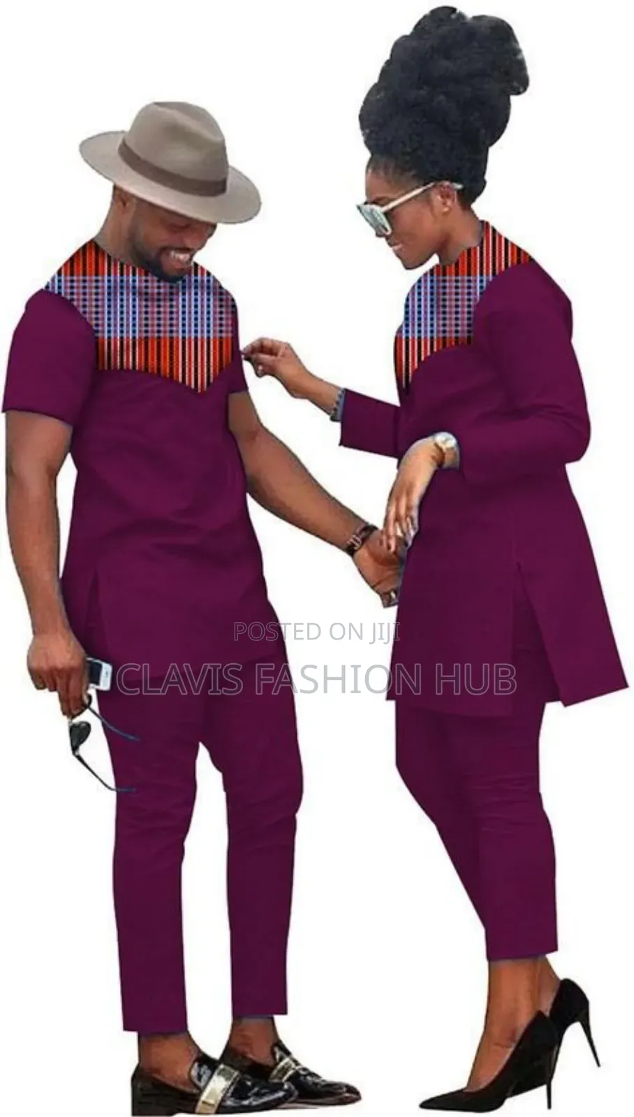 Red/ Maroon Senator Suits for Couples