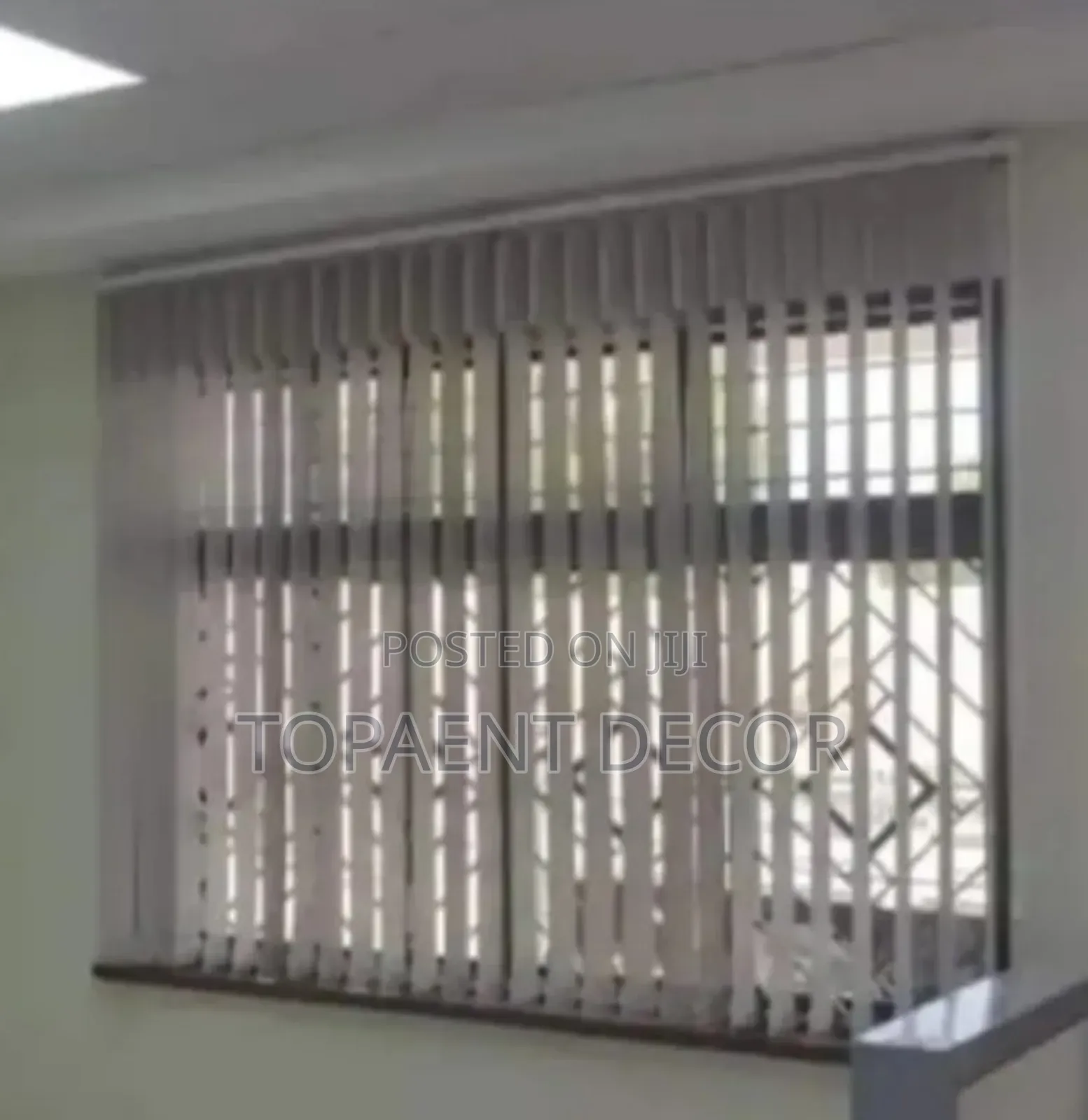 Light Grey Window Curtain Blinds