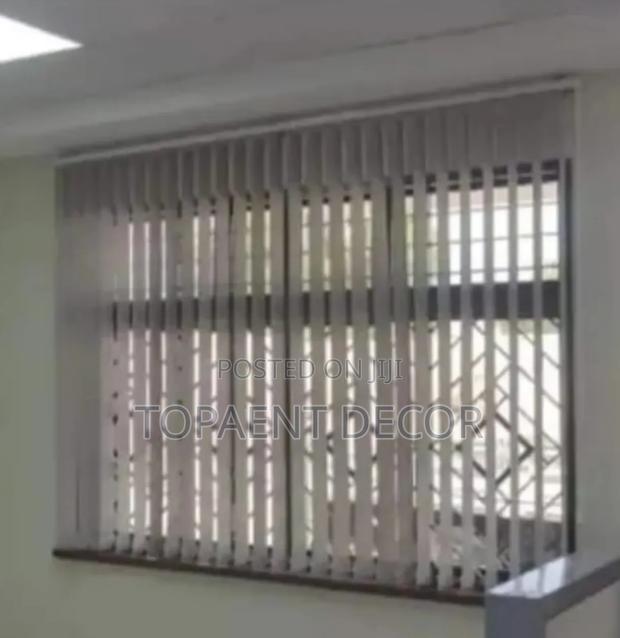 Light Grey Window Curtain Blinds - main view