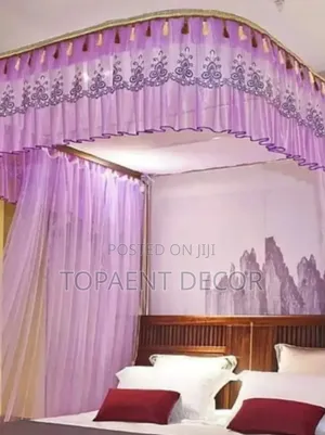 2 Stand Purple 5by 6 Rail Mosquito Net