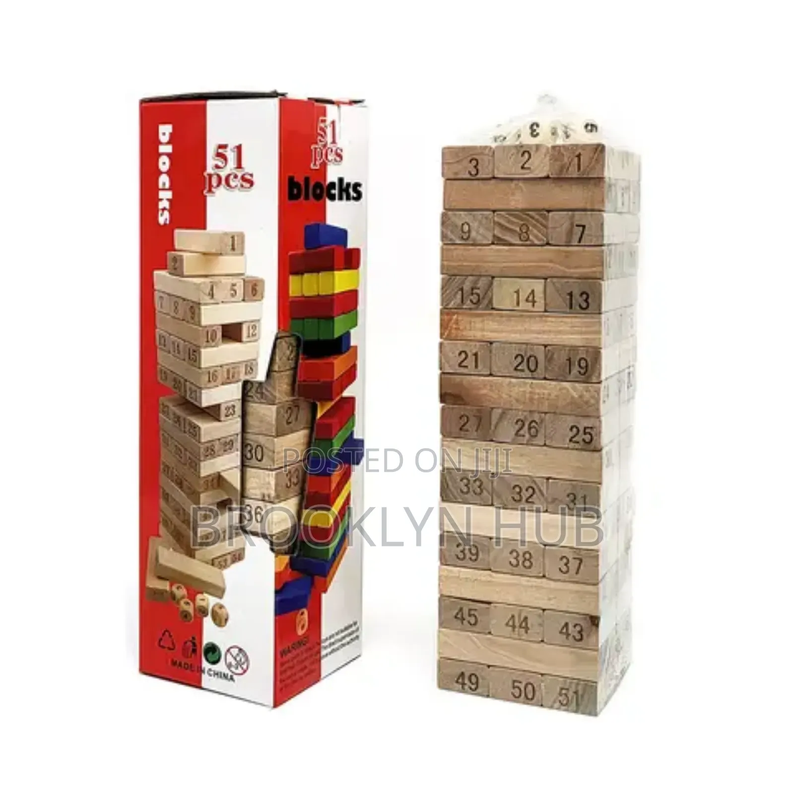 54 PCS Jenga Blocks