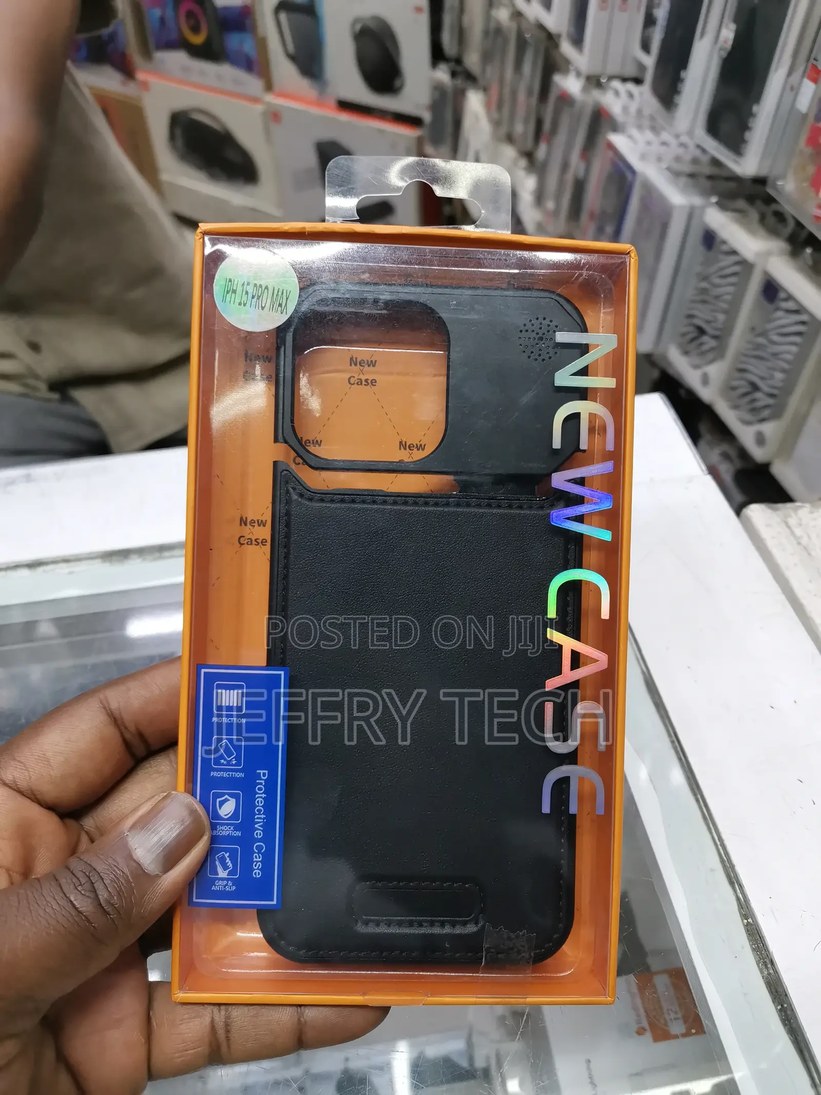 iPhone 15 Pro Max Flexible Shockproof Protective Leather