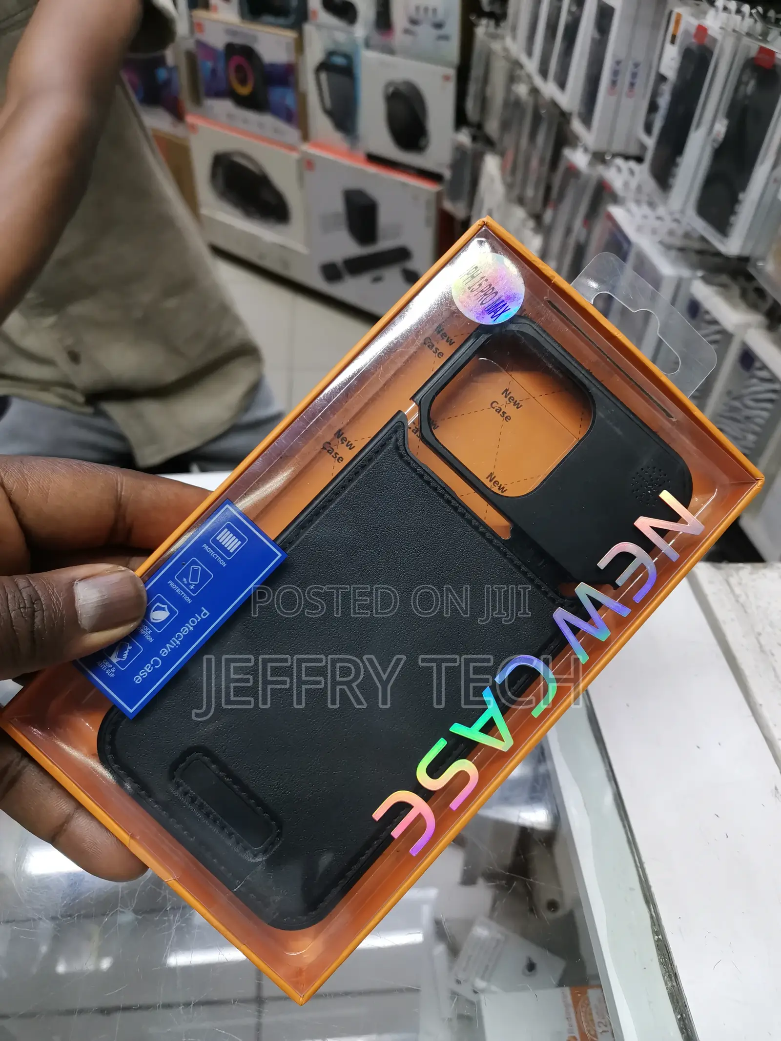 iPhone 15 Pro Max Flexible Shockproof Protective Leather