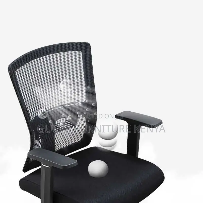 Office Chairs: Ergonomic Midnight Black Mesh Office Chair