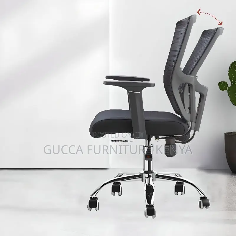 Office Chairs: Ergonomic Midnight Black Mesh Office Chair