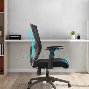 Office Chairs: Ergonomic Midnight Black Mesh Office Chair