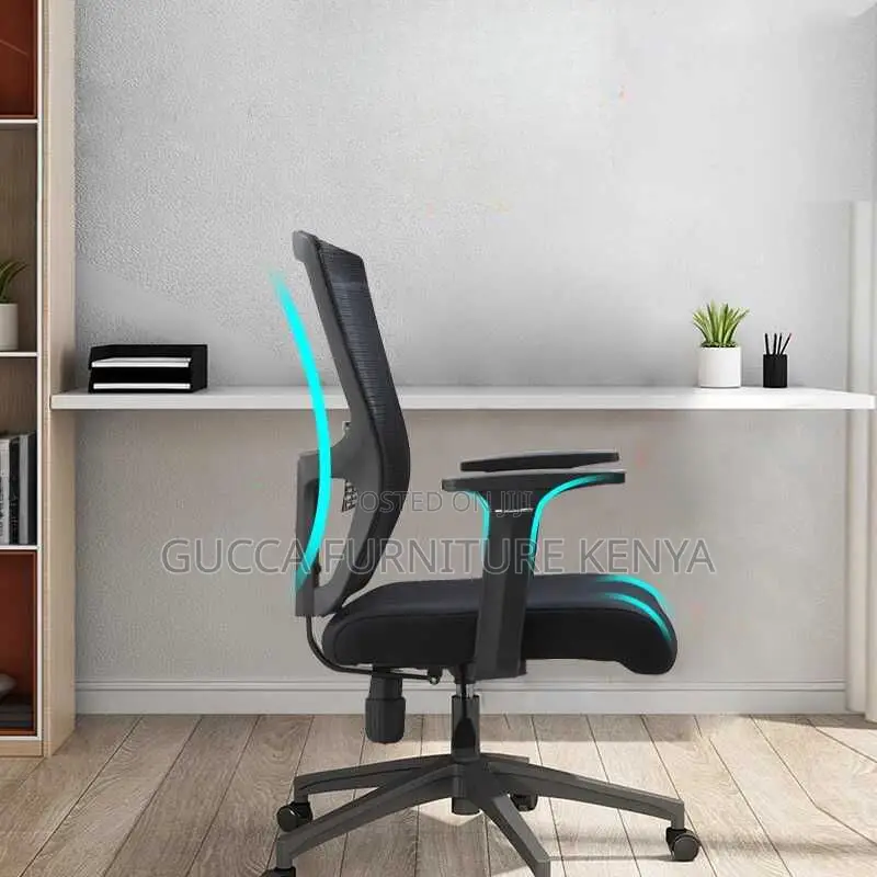 Office Chairs: Ergonomic Midnight Black Mesh Office Chair