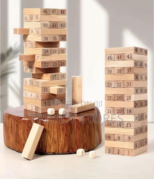 54 Pcs Wooden Stacking Tower - main view