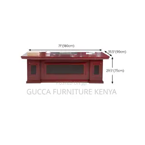 Office Tables:1400mm Traditional Red Wood Executive Table