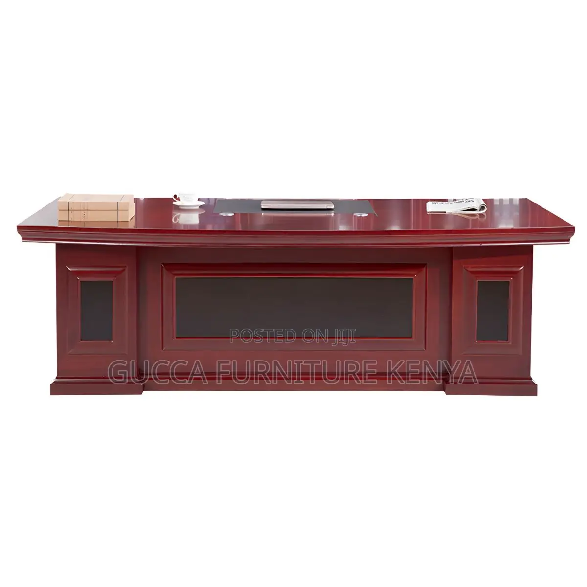 Office Tables:1400mm Traditional Red Wood Executive Table