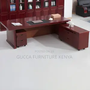 Office Tables:1400mm Traditional Red Wood Executive Table