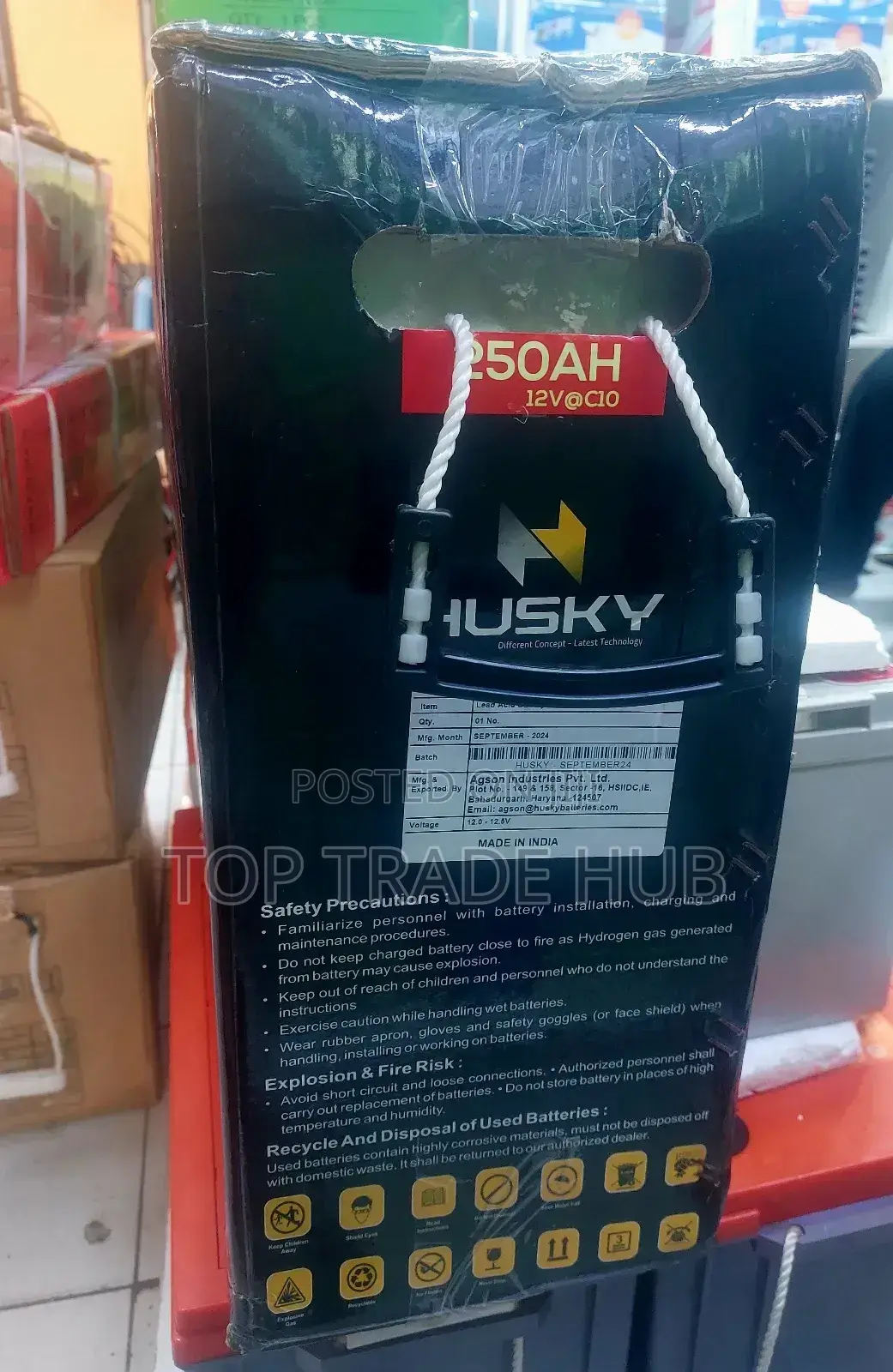 Husky Tall Tubular Solar Battery 12V 250AH