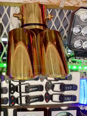 All Gold Color Universal Fit Double Exhaust End Tip