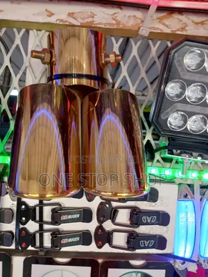 All Gold Color Universal Fit Double Exhaust End Tip