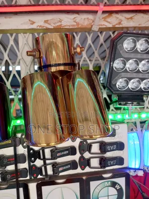 All Gold Color Universal Fit Double Exhaust End Tip