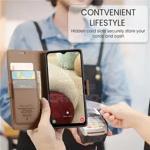 Samsung Galaxy A12 5G Wallet RFID Blocking Magnetic Buckle C