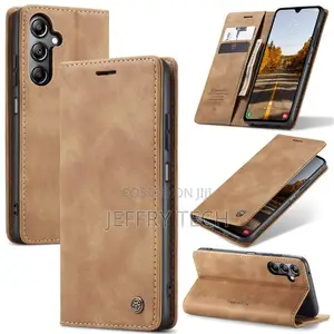 Samsung Galaxy A05S Wallet Suede Leather Case Brown