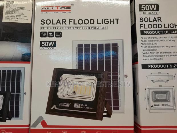 50 Watts Solar Floodlight; Bright LED Beams - main view