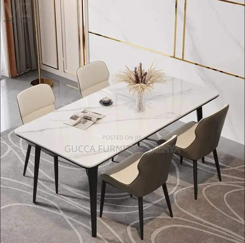 Dining Tables:4-Seater Ceramic Dining Set
