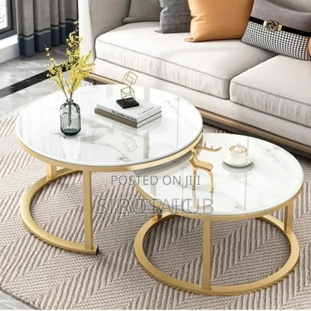 White Marble Coffee Table(Glass Effect ) - main view