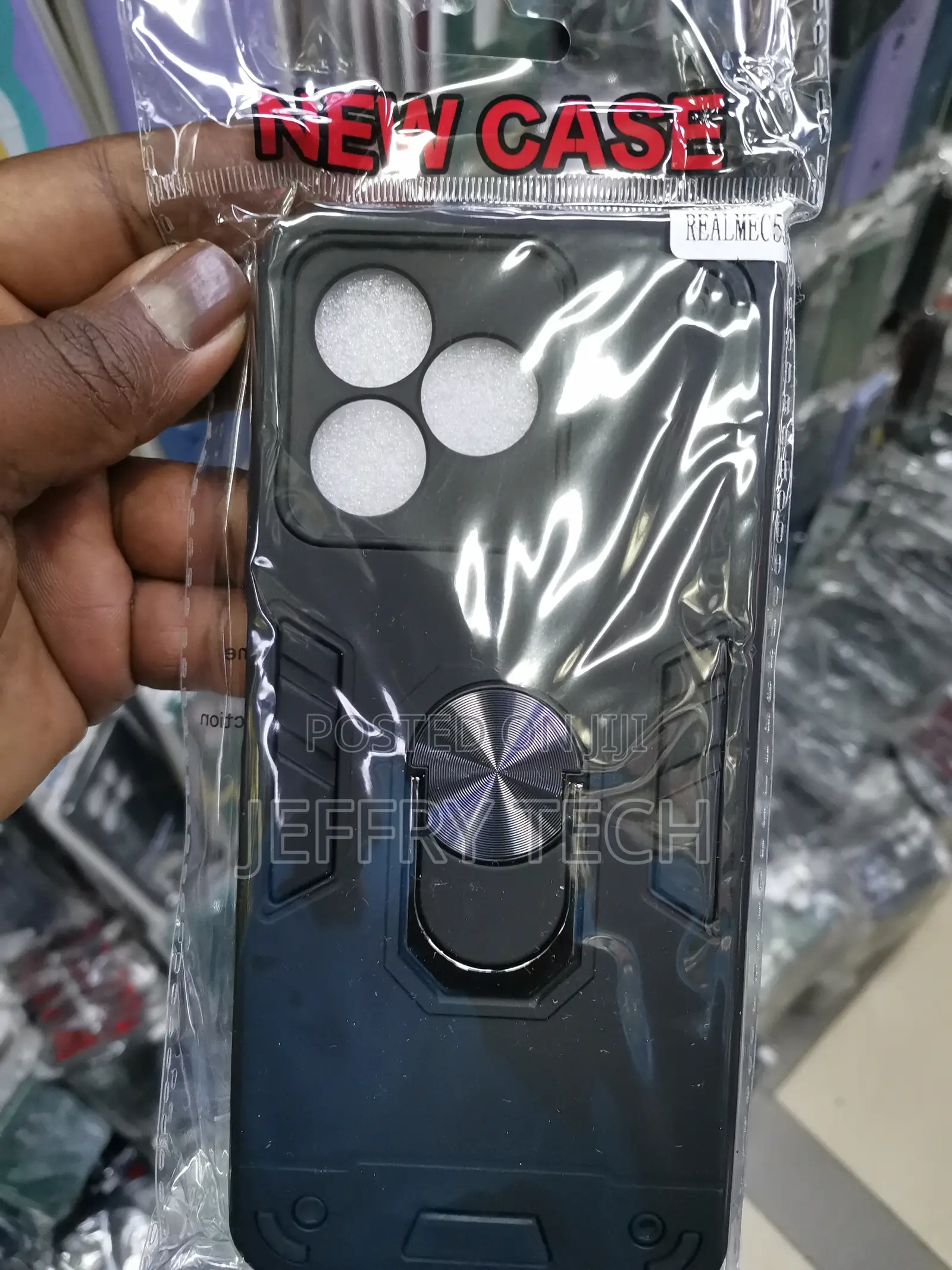Hard Back Cover for Realme C53 Ring Holder Kickstand