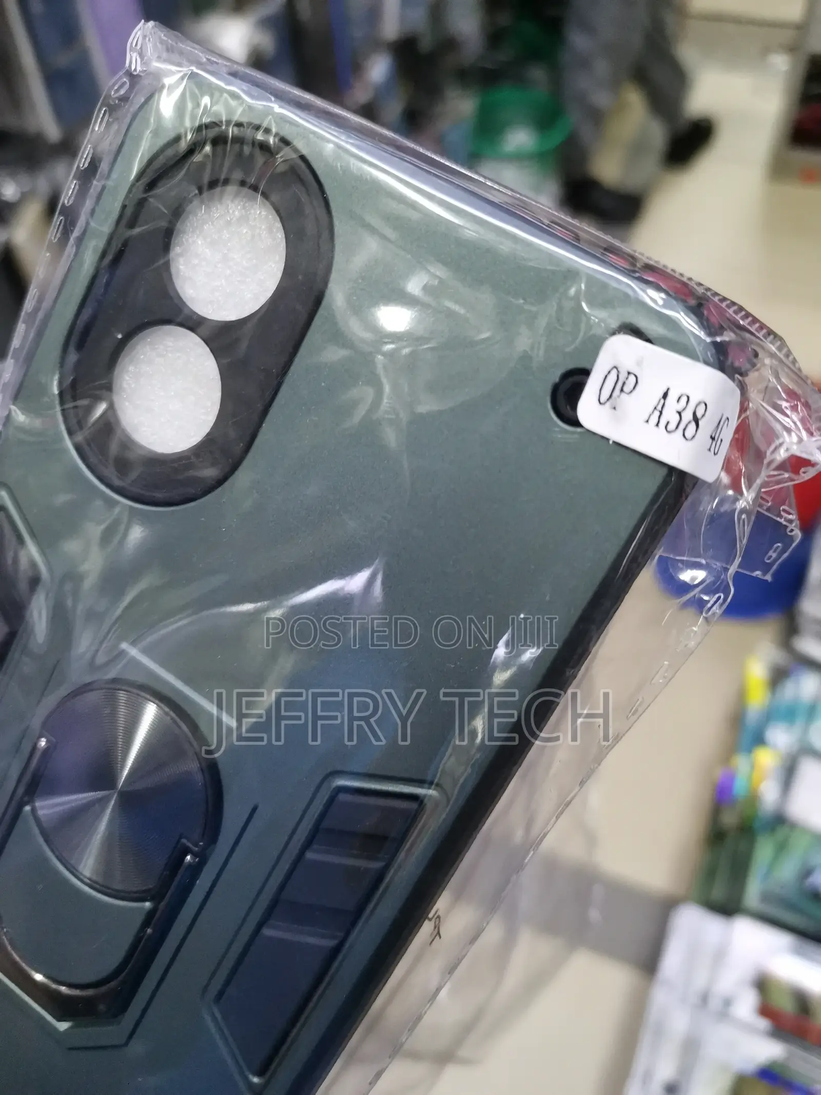 Back Cover for OPPO A38 Ring Holder Kickstand in-Built