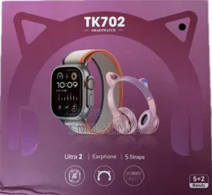 TK702 Smart Watch and Headphones With 5 Straps